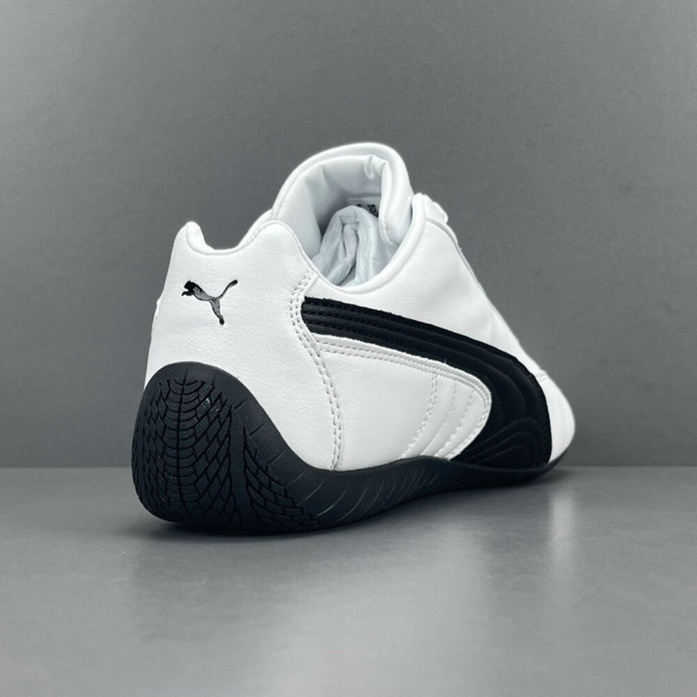 Puma Black And White Leather Racing Sneakers - Picture 7 of 11